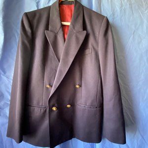 Dark navy Aquascrotum double breasted blazer
